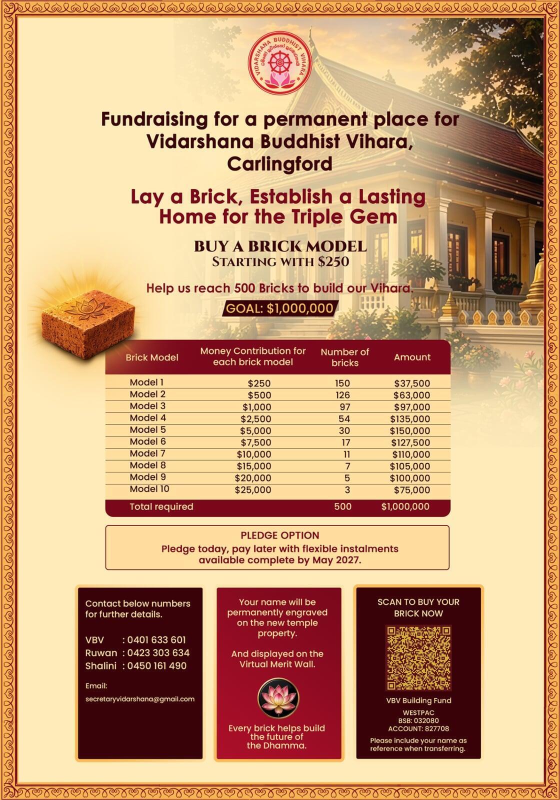 Vidarshana Buddhist Vihara Vassana Dhamma sermon